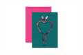 Snake heart illustrated card