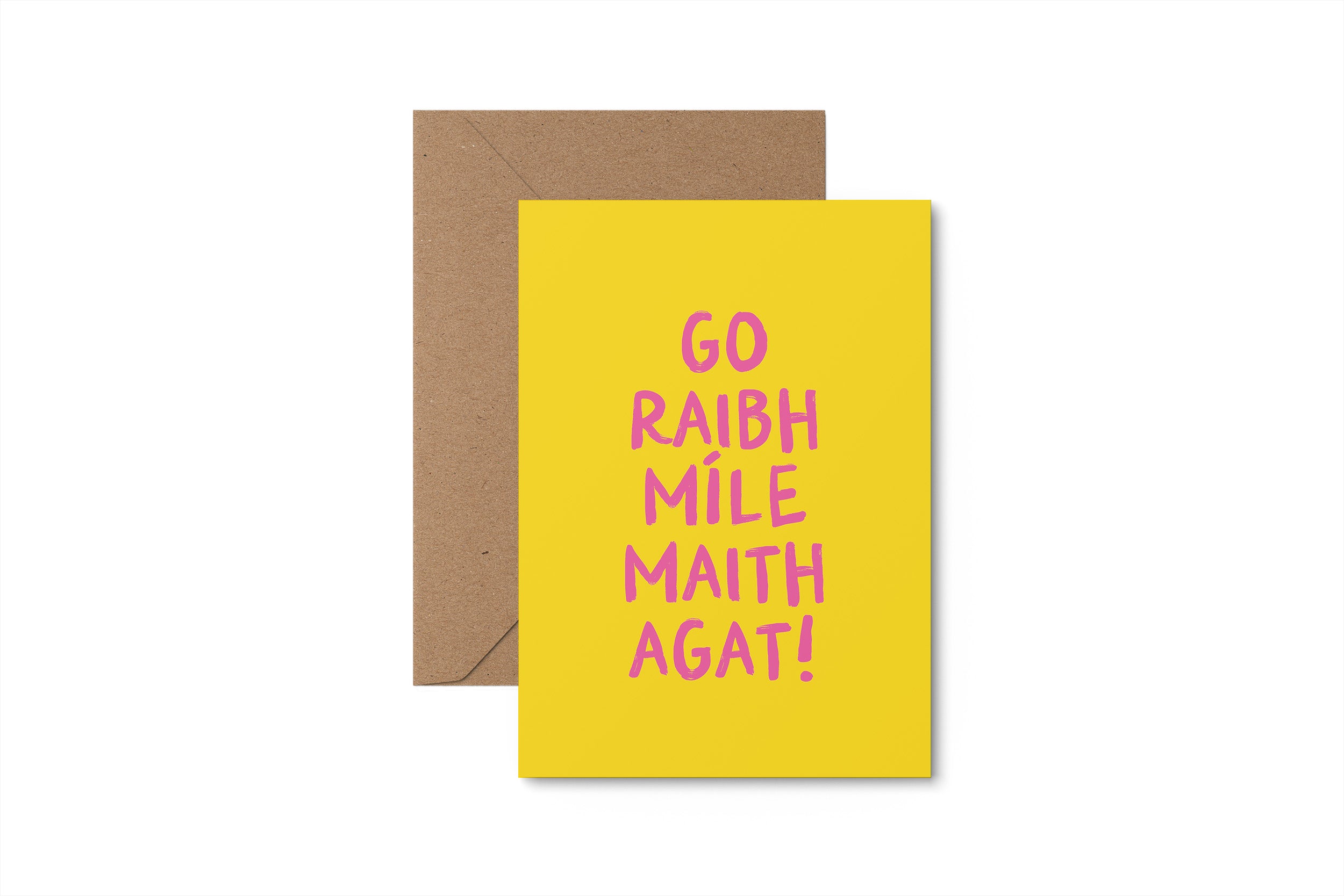Go raibh míle maith agat! - 'Thank you' card