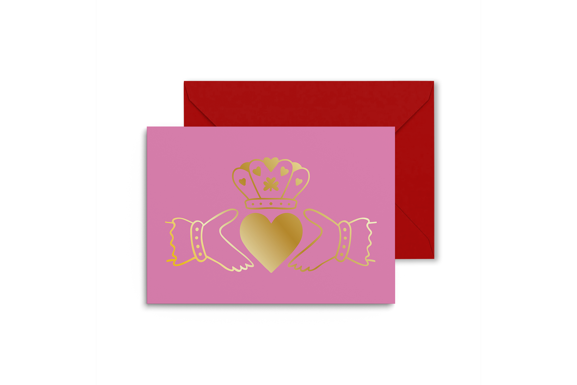 Gold foil Claddagh