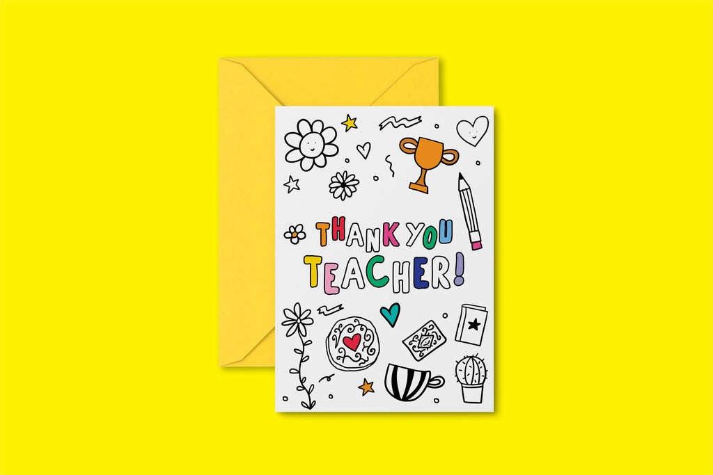 ‘COLOUR IN’ Thank you teacher card!