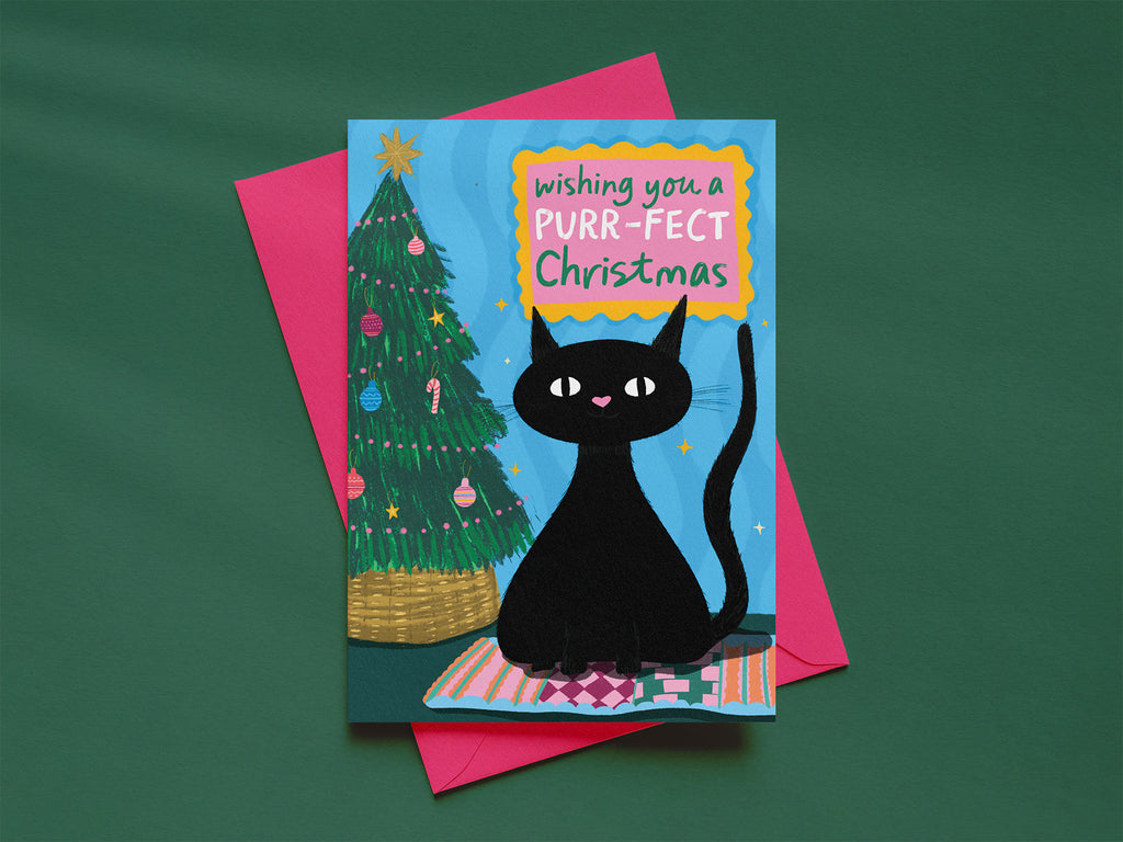 Purr-Fect Christmas - Cat Christmas Card