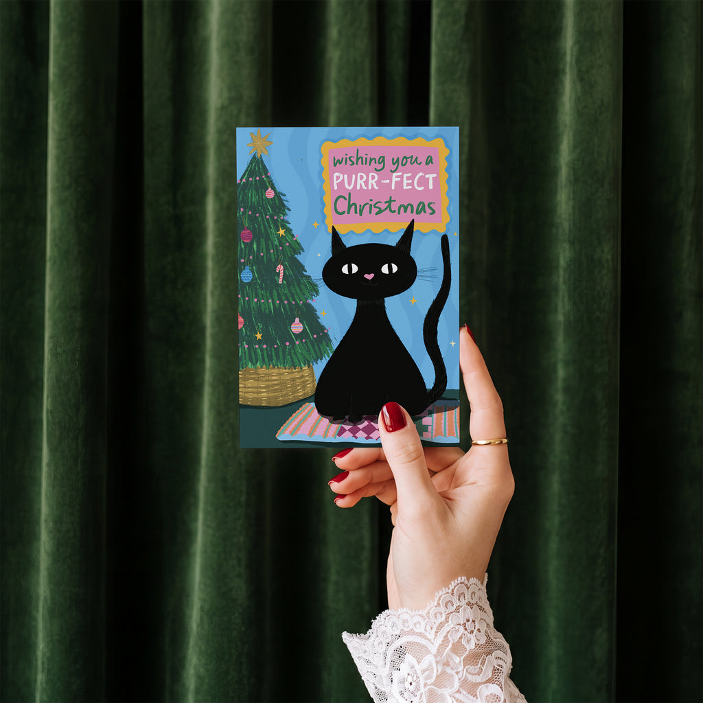 Purr-Fect Christmas - Cat Christmas Card
