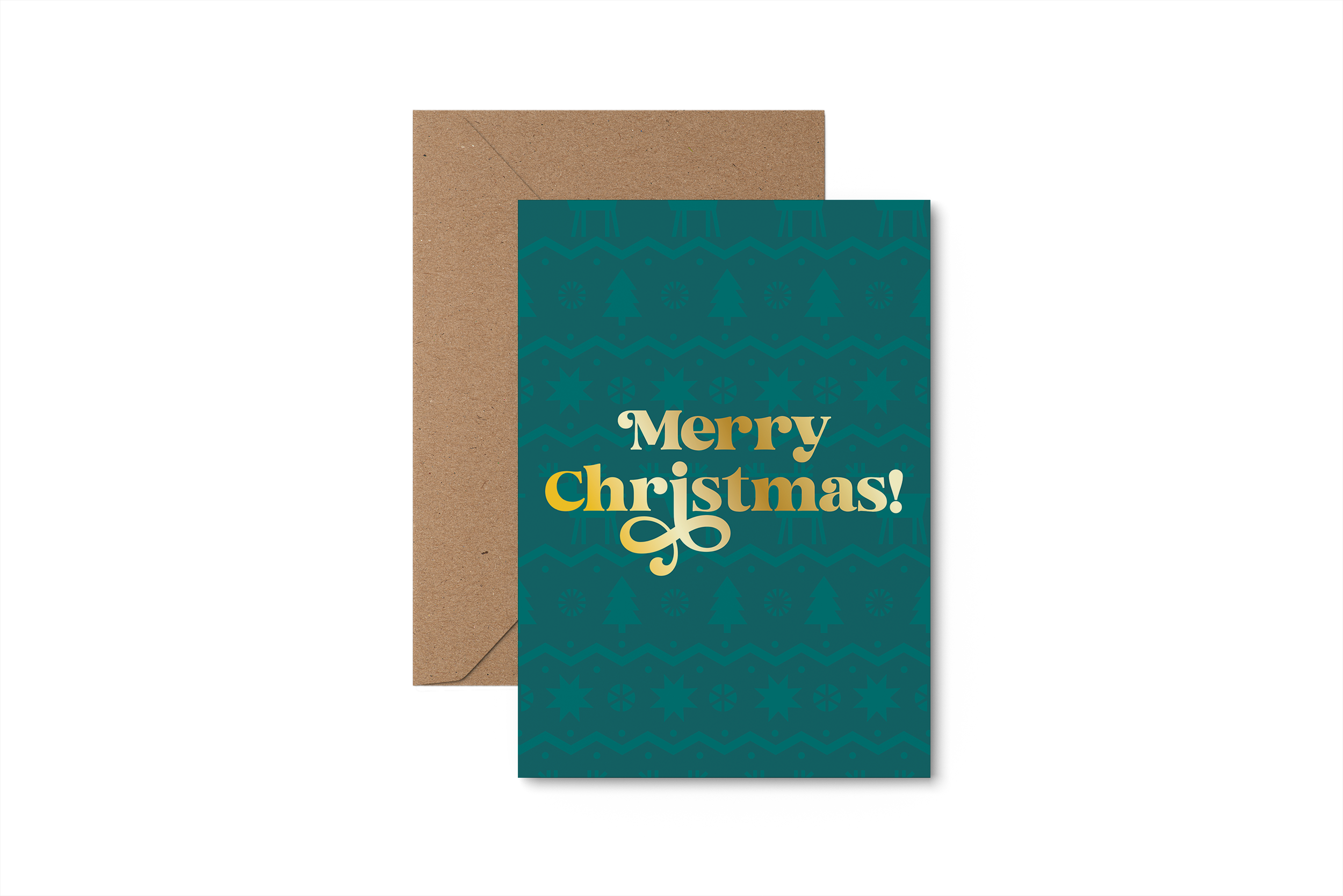 Merry Christmas - foiled Christmas card
