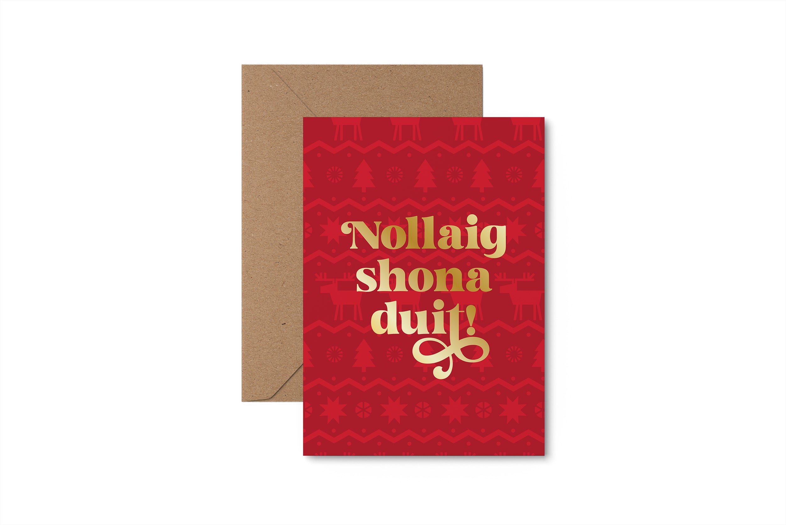 Nollaig Shona - foiled Irish Christmas card