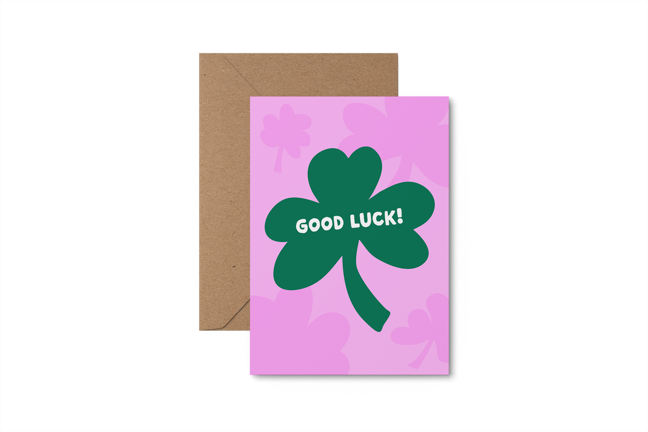 Good Luck - lucky shamrock card