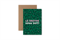 Lá breithe Sona Duit! Irish leopard print birthday card