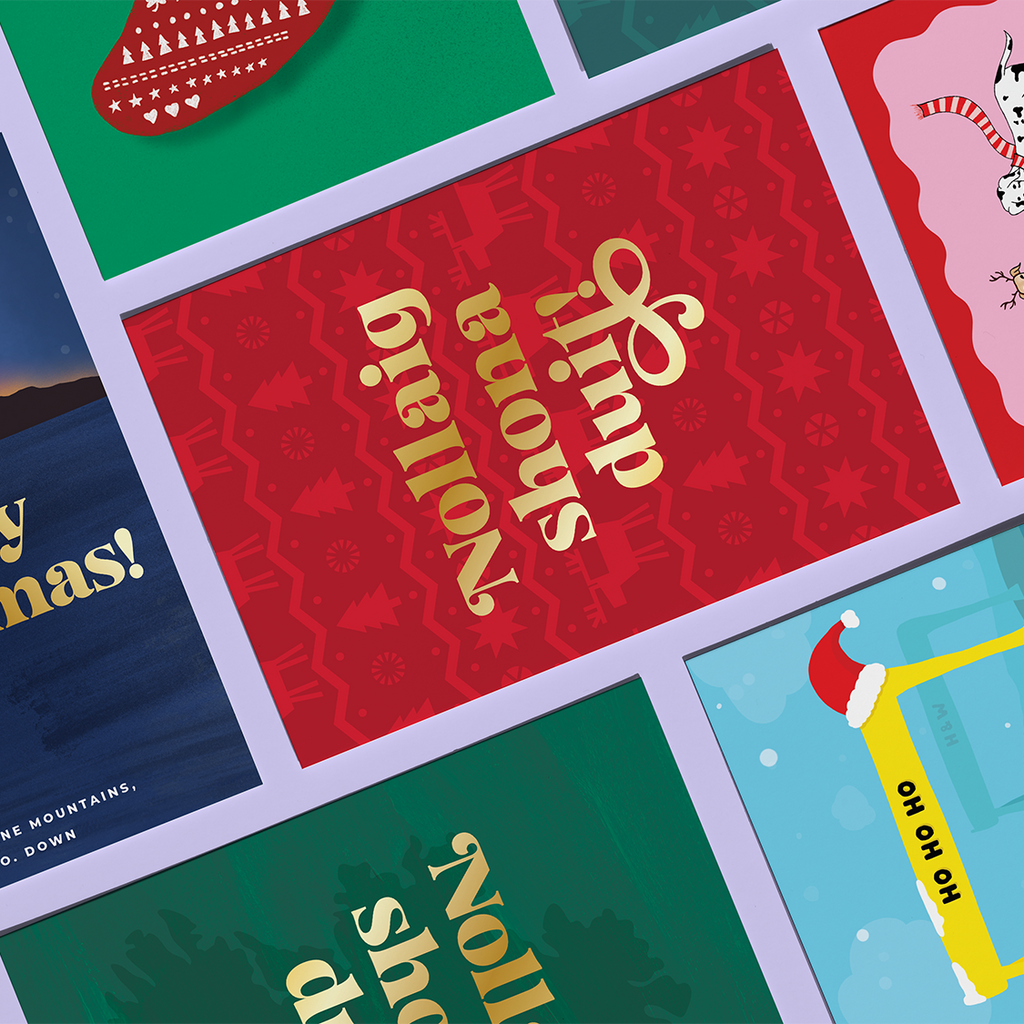 Collection of colourful Christmas cards