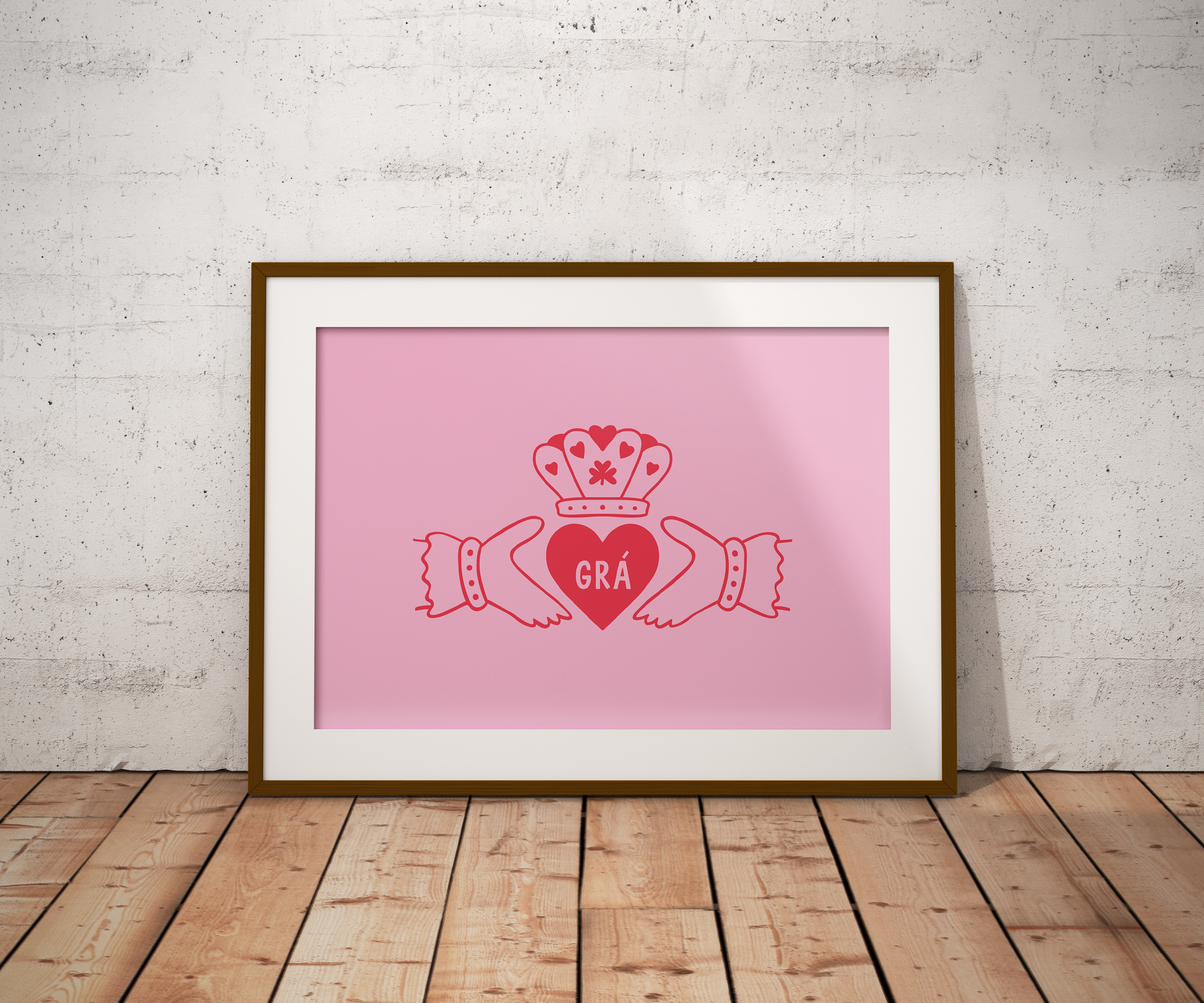 Claddagh Irish language print